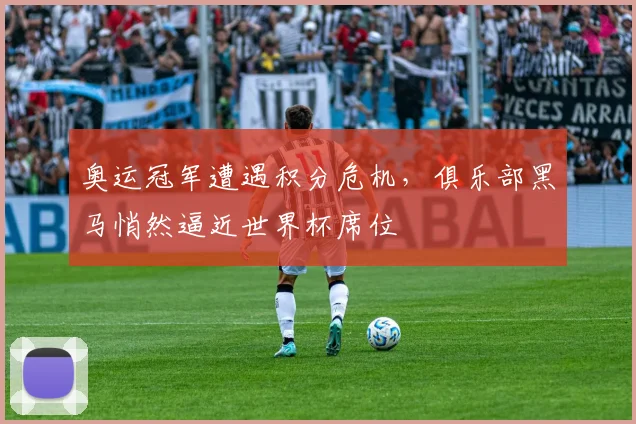 奥运冠军遭遇积分危机，俱乐部黑马悄然逼近世界杯席位